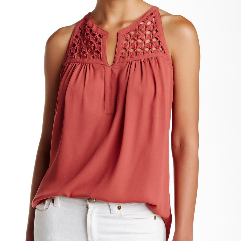 COPY - DR2 by Daniel Rainn Sleeveless Crochet Yok…